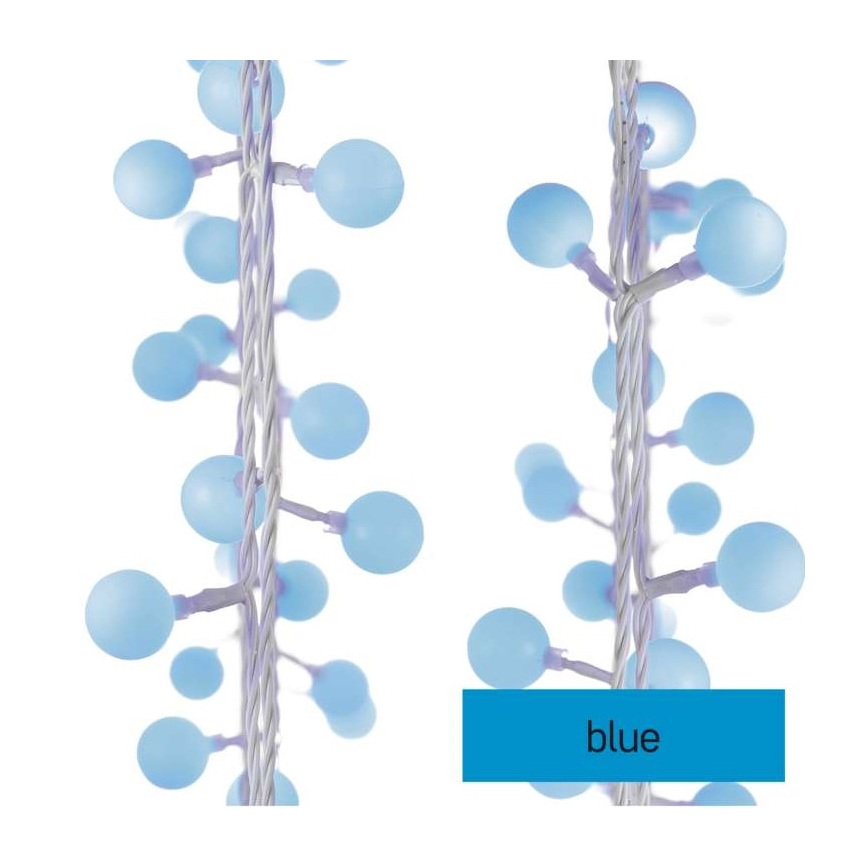 Guirlande LED d'extérieur 40 LED / 9 m, IP44, bleue