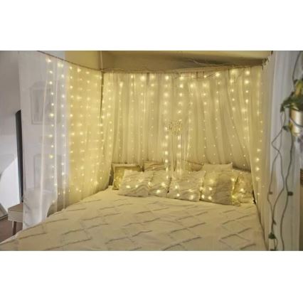 Guirlande LED d'extérieur 400xLED/8 fonctions 7,9 m IP44 blanc chaud