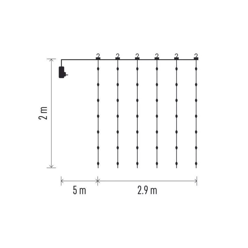 Guirlande LED d'extérieur 400xLED/8 fonctions 7,9 m IP44 blanc chaud