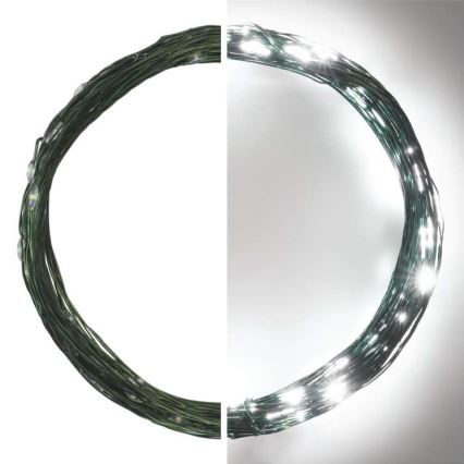 Guirlande LED d'extérieur 75 LED, 12,5 m, IP44, blanc froid