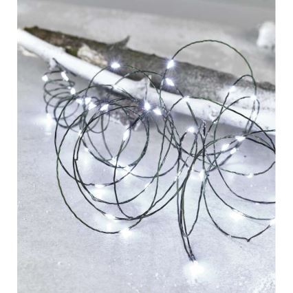 Guirlande LED d'extérieur 75 LED, 12,5 m, IP44, blanc froid