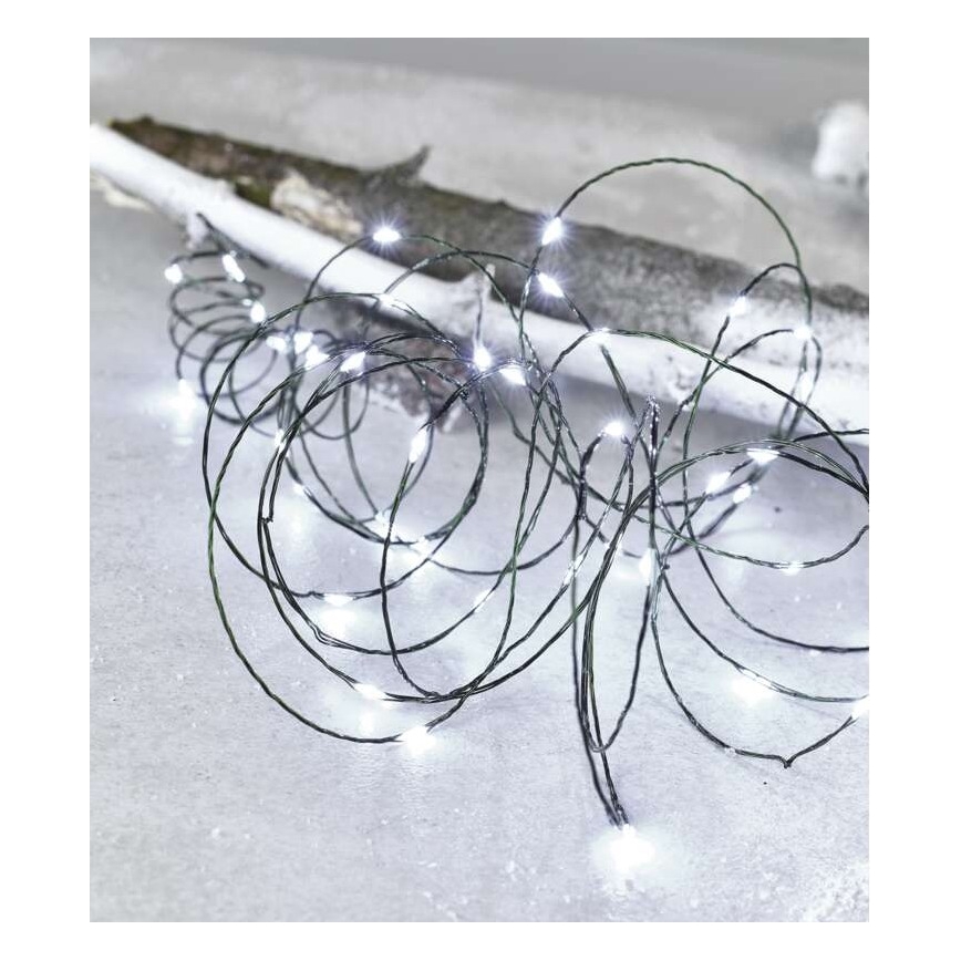 Guirlande LED d'extérieur 75 LED, 12,5 m, IP44, blanc froid