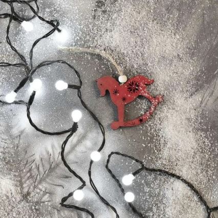 Guirlande LED d'extérieur 80 LED/8 fonctions, 13 m, blanc froid, IP44