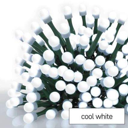 Guirlande LED d'extérieur 80 LED/8 fonctions, 13 m, blanc froid, IP44