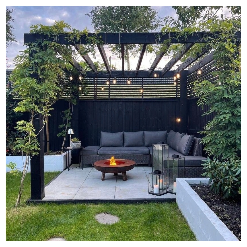 Guirlande LED d'extérieur décorative 20xE27/1W/230V 11,44 m IP44 noire