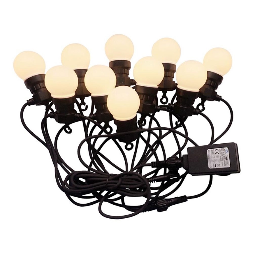 Guirlande LED extérieur STRING 5m 10xLED/5W/230V IP44 3000K