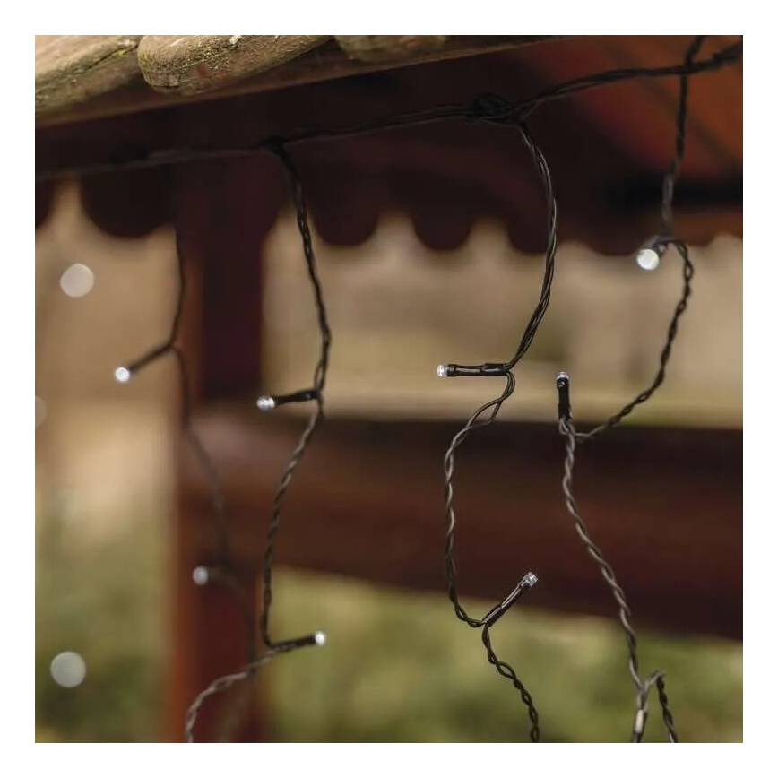 Guirlande LED extérieure 100xLED/2,5x0,9m IP44 blanc froid