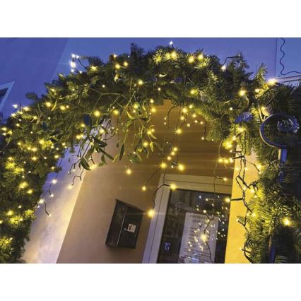 Guirlande LED extérieure 200xLED/8 modes 8,6 m IP44 blanc chaud