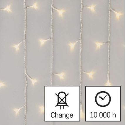 Guirlande LED extérieure 300 LED / 8 modes 10 m IP44 blanc chaud + télécommande