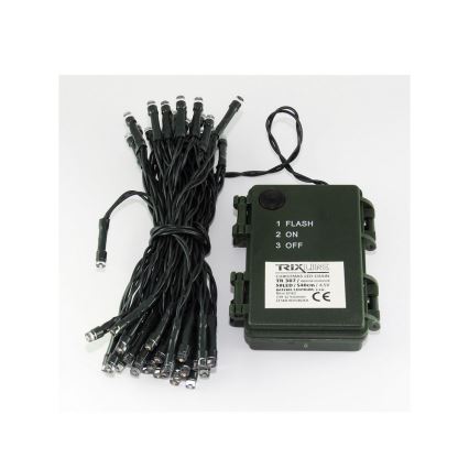 Guirlande LED extérieure 50 LED, 2 modes, 5,4 m, IP44, multicolore