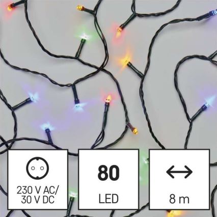 Guirlande LED extérieure 80xLED/13m IP44 multicolore