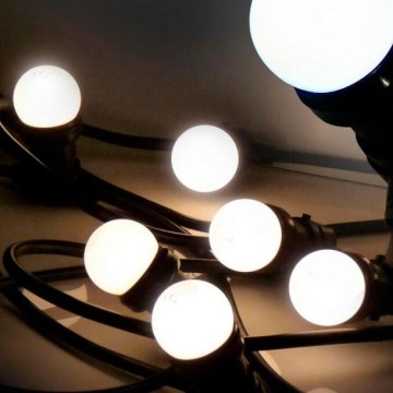 Guirlande LED extérieure EASY CONNECT 8xE27 5m IP44 blanc chaud