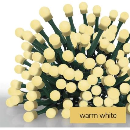 Guirlande lumineuse 200 LED - 8 fonctions, 20 m, IP44, blanc chaud