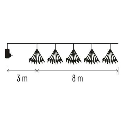 Guirlande lumineuse 450 LED, 11 m, blanc chaud