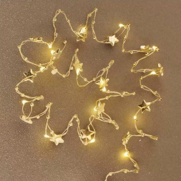 Guirlande lumineuse de Noël 20 LED / 2 × AA, 2,2 m, blanc chaud