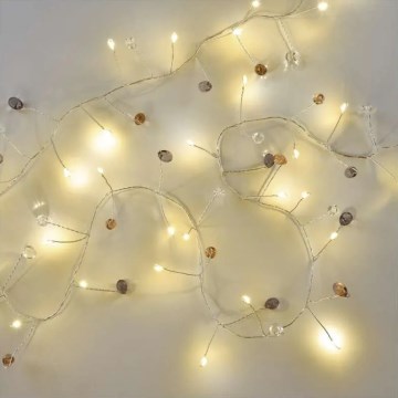 Guirlande lumineuse de Noël 40xLED/3xAA 1,5 m blanc chaud