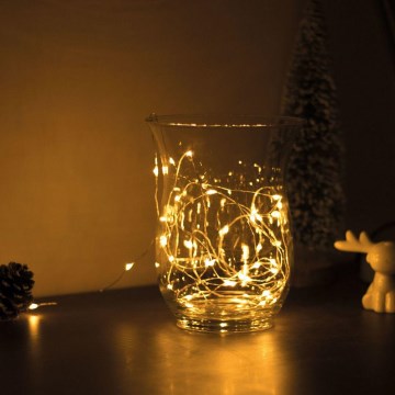 Guirlande lumineuse de Noël 50xLED/3xAA 5,25 m blanc chaud