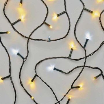 Guirlande lumineuse de Noël extérieure 120 LED, 2 fonctions, 17 m, IP44, blanc chaud/froid
