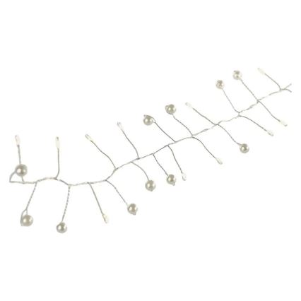 Guirlande lumineuse de Noël LED — 40 LED, alimentée par 3 piles AA, 1,5 m, blanc chaud