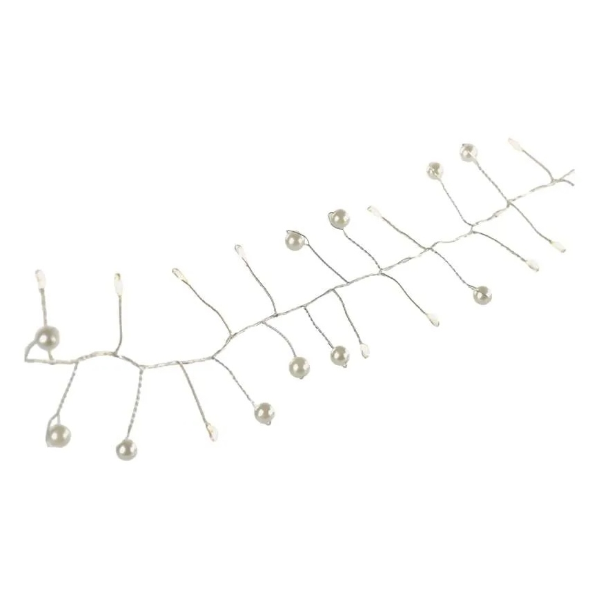 Guirlande lumineuse de Noël LED — 40 LED, alimentée par 3 piles AA, 1,5 m, blanc chaud