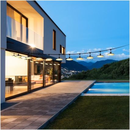 Guirlande lumineuse décorative d'extérieur CRETE 20xE27/230V 25m IP44
