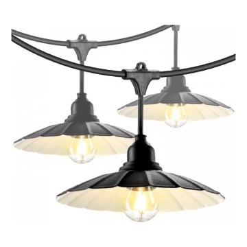 Guirlande lumineuse décorative d'extérieur CRETE 20xE27/230V 25m IP44