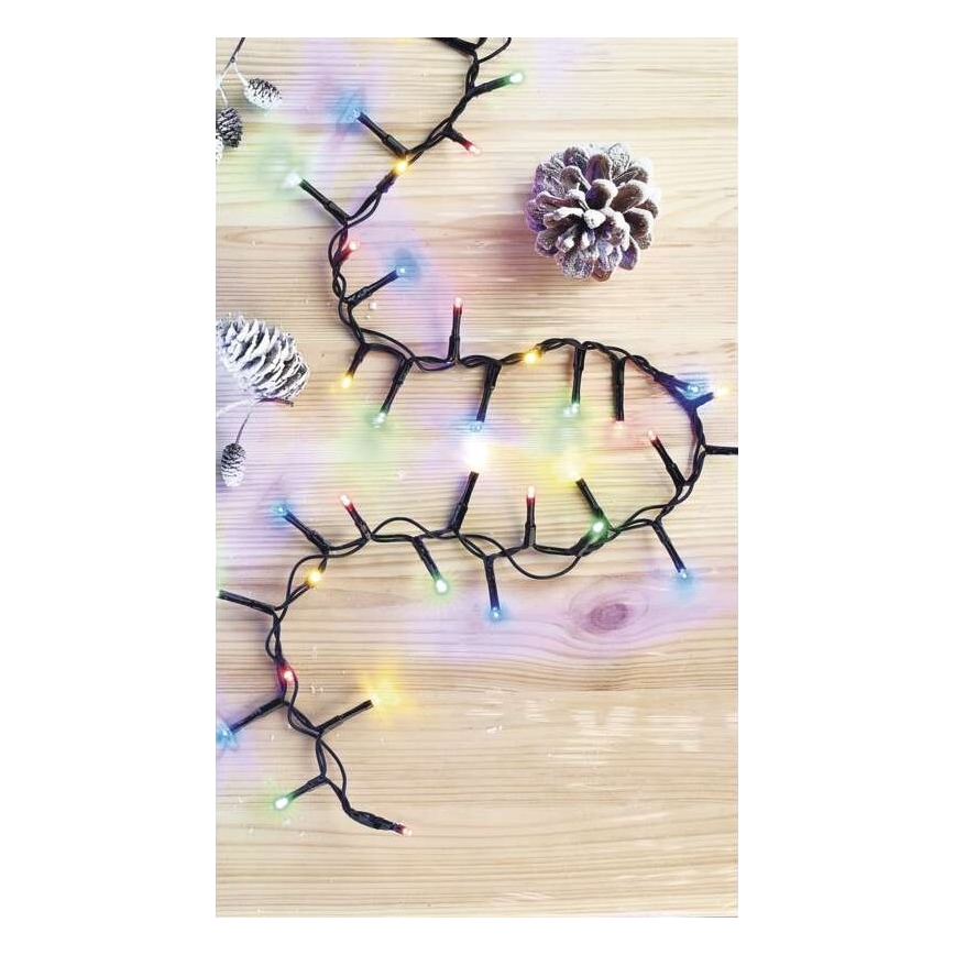 Guirlande lumineuse d'extérieur 300 LED — 11 m, IP44, multicolore