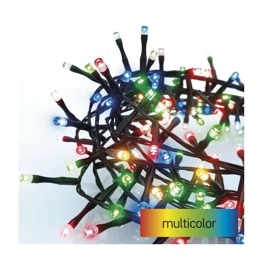 Guirlande lumineuse d'extérieur 300 LED — 11 m, IP44, multicolore