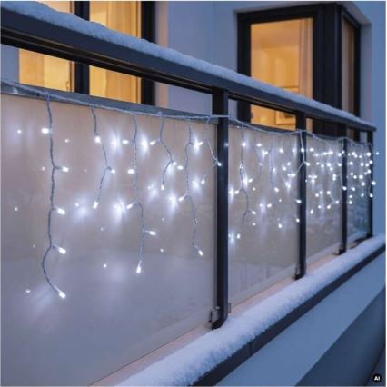 Guirlande lumineuse d'extérieur 50 LED / 3 × 0,4 m IP44 blanc froid