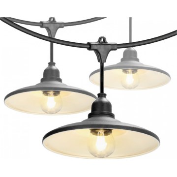 Guirlande lumineuse d'extérieur CRETE 10xE27/230V 15m IP44
