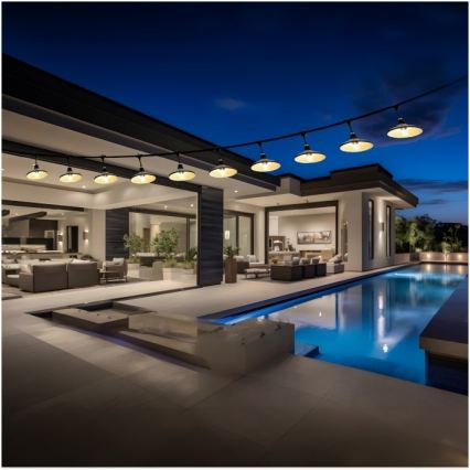 Guirlande lumineuse d'extérieur CRETE 10xE27/230V 15m IP44