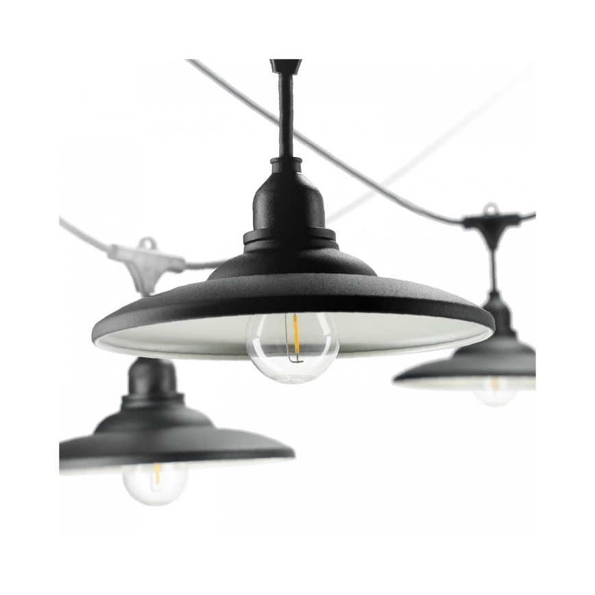 Guirlande lumineuse d'extérieur CRETE 10xE27/230V 15m IP44