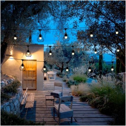 Guirlande lumineuse d'extérieur CRETE 20xE27/230V 25m IP44