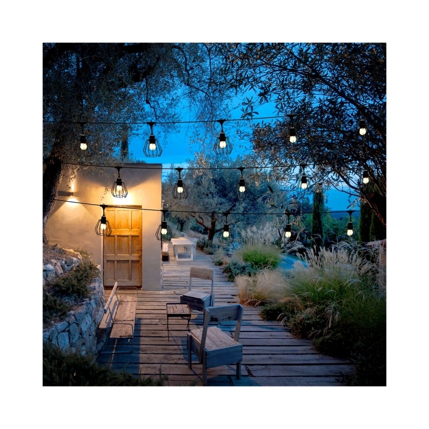 Guirlande lumineuse d'extérieur CRETE 20xE27/230V 25m IP44