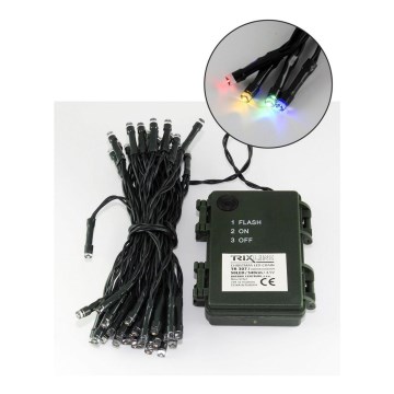 Guirlande lumineuse d'extérieur LED 10,8 m – 100 LED, 2 modes, IP44, multicolore