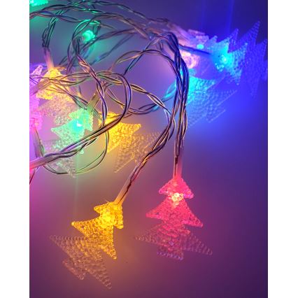 Guirlande lumineuse d'extérieur LED 20xLED / 2xAA, 2,2 m, IP44, multicolore — motifs sapin