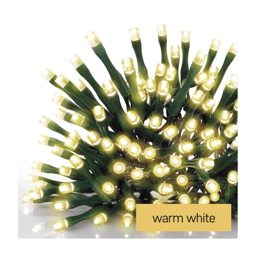Guirlande lumineuse d'extérieur LED — 180 LED, 23 m, IP44, blanc chaud
