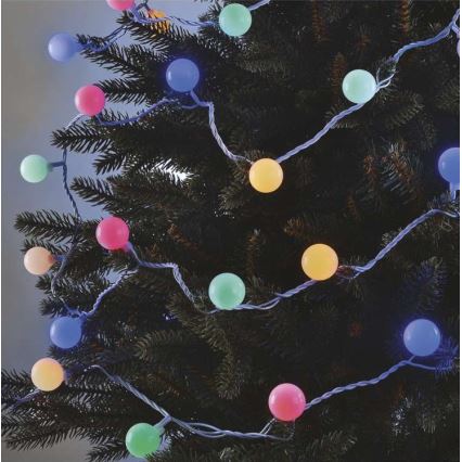 Guirlande lumineuse extérieure 40 LED — 9 m, IP44, multicolore