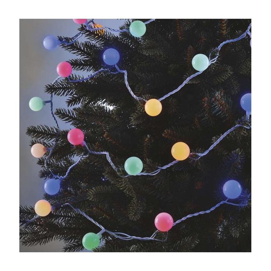 Guirlande lumineuse extérieure 40 LED — 9 m, IP44, multicolore