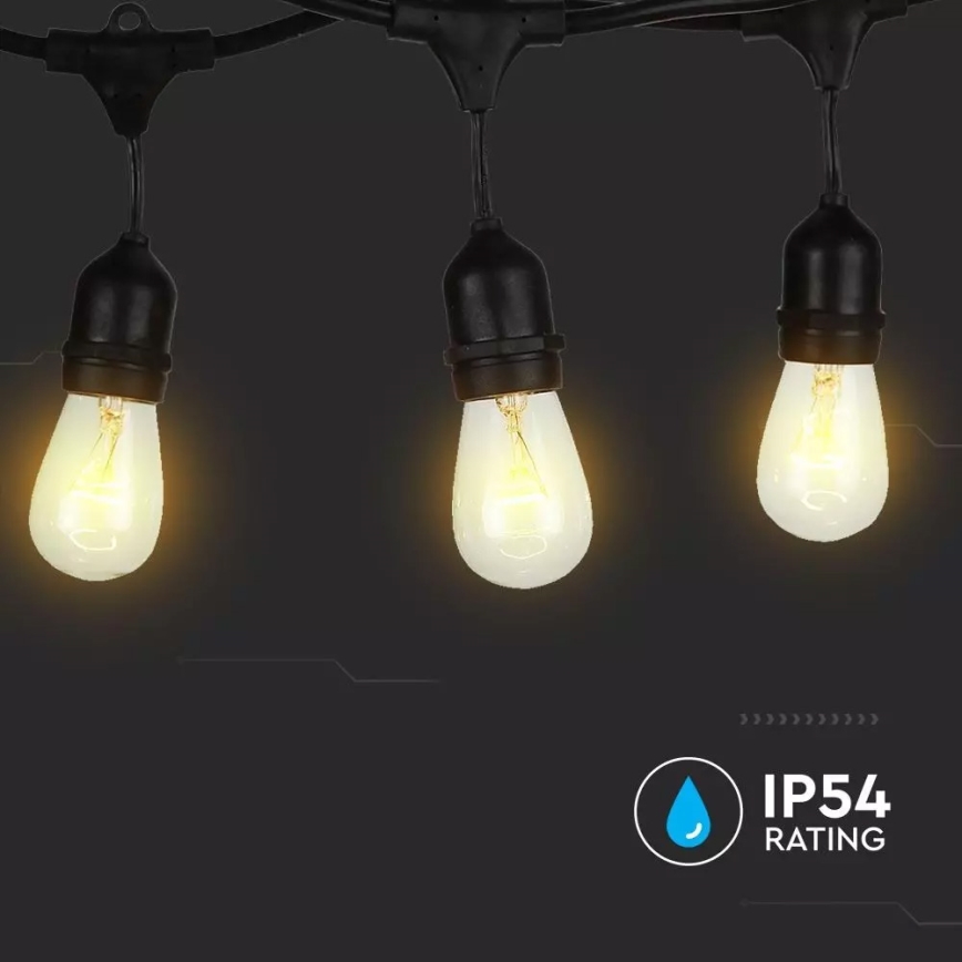 Guirlande lumineuse extérieure STRING 15 m 15xE27/25W/230V IP54