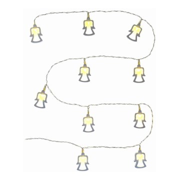 Guirlande lumineuse LED 10xLED/2xAA 1,8m blanc chaud