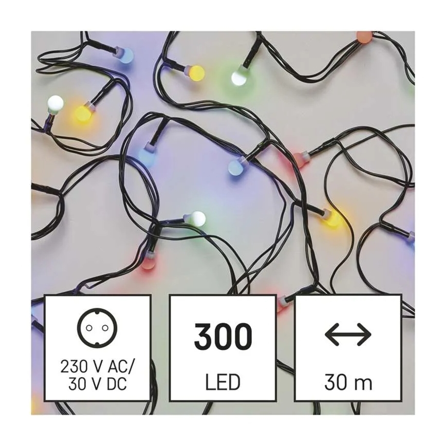 Guirlande lumineuse LED 300 LED / 8 modes / 35 m / IP44 / blanc chaud