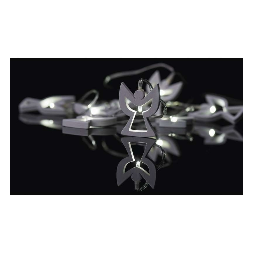 Guirlande lumineuse LED CHAIN, 10 LED / 2 piles AA, 1,85 m, blanc chaud