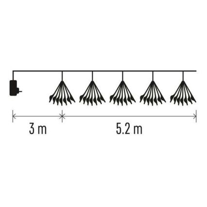 Guirlande lumineuse LED de Noël 300xLED/8,2m blanc froid