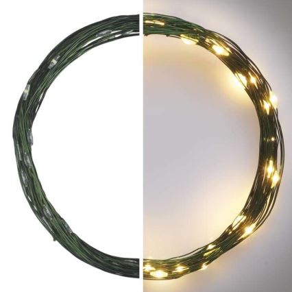 Guirlande lumineuse LED de Noël d'extérieur 40 LED/9 m IP44 blanc chaud