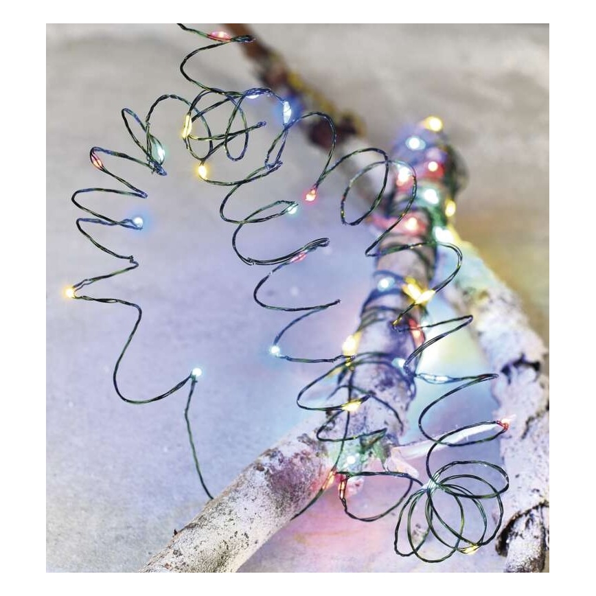 Guirlande lumineuse LED de Noël extérieure 75 LED / 12,5 m IP44 multicolore