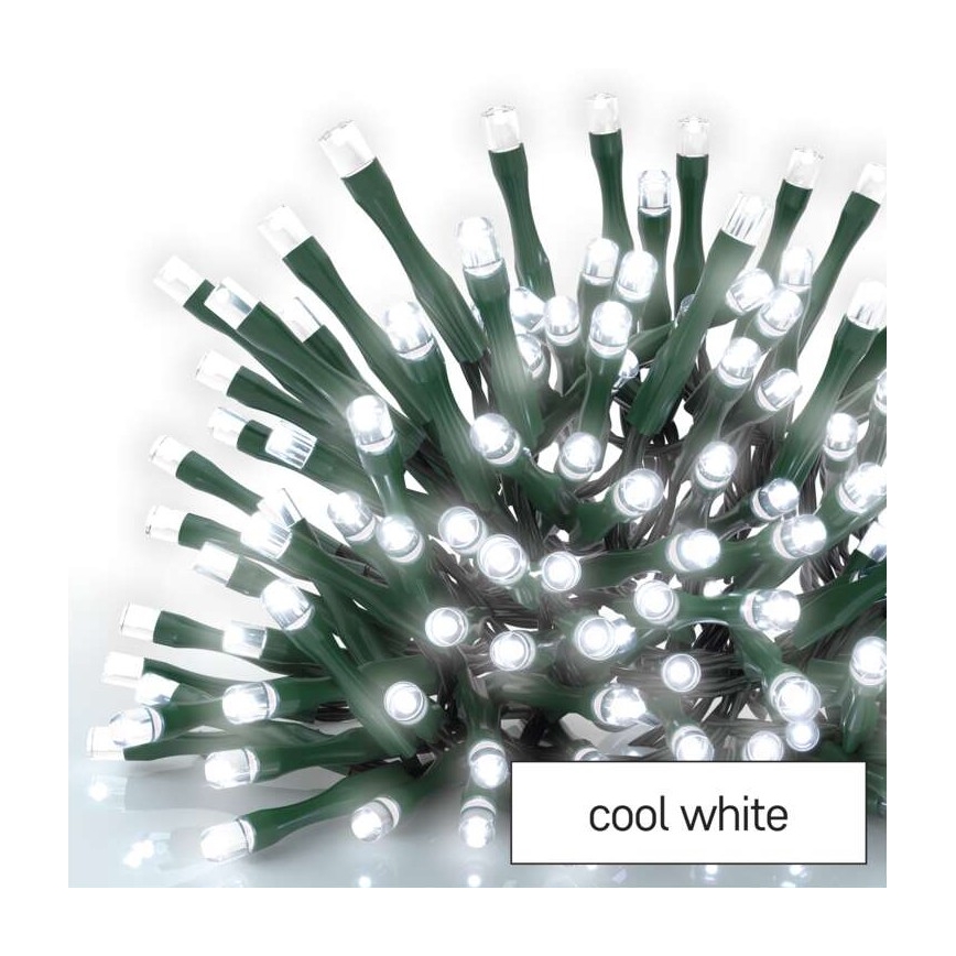 Guirlande lumineuse LED de Noël pour extérieur 180 LED / 8 modes, 23 m, IP44, blanc froid