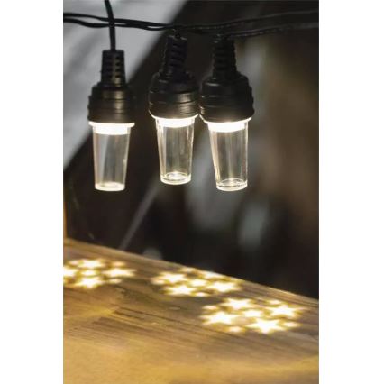 Guirlande lumineuse LED d'extérieur 10 LED / 9,5 m, IP44, blanc froid