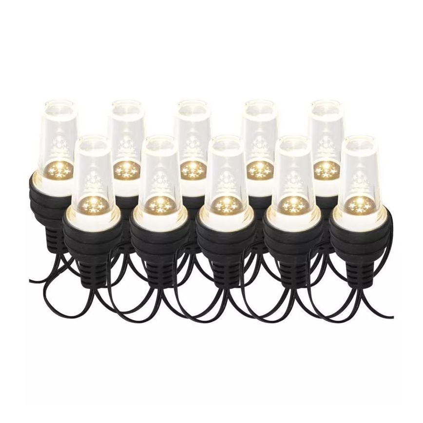Guirlande lumineuse LED d'extérieur 10 LED / 9,5 m, IP44, blanc froid
