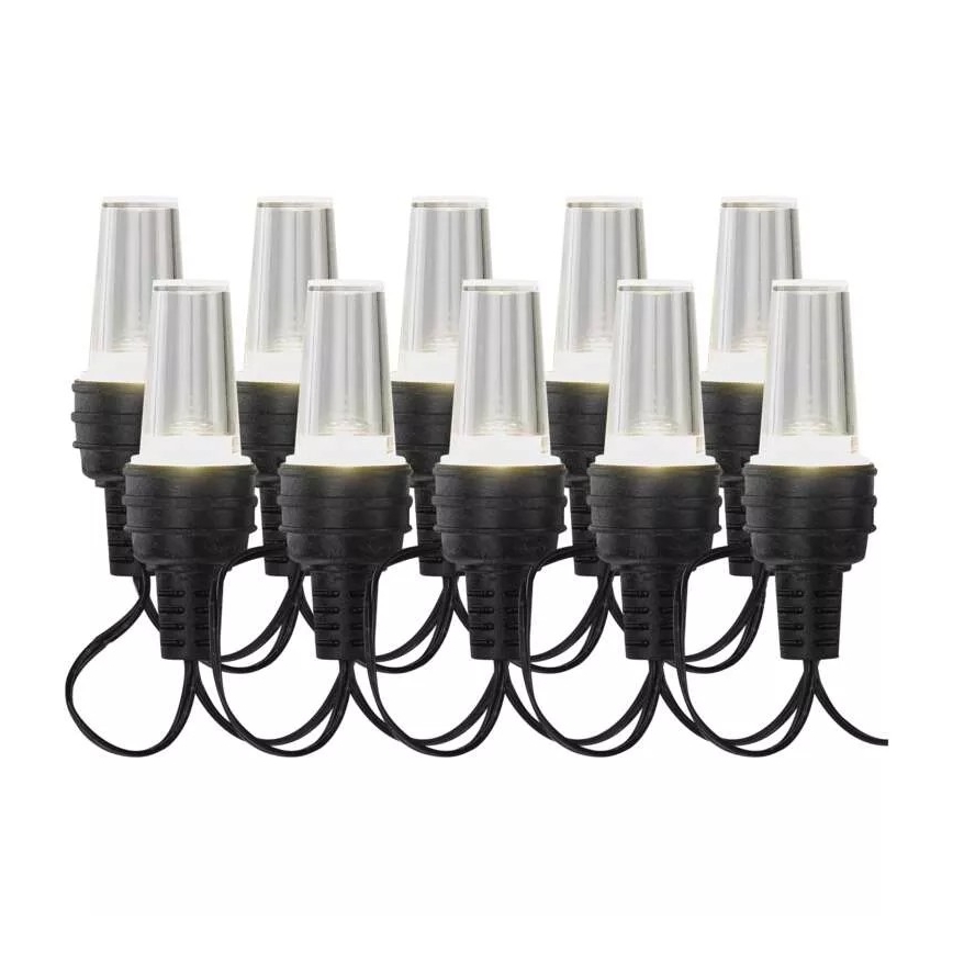 Guirlande lumineuse LED d'extérieur 10 LED / 9,5 m, IP44, blanc froid